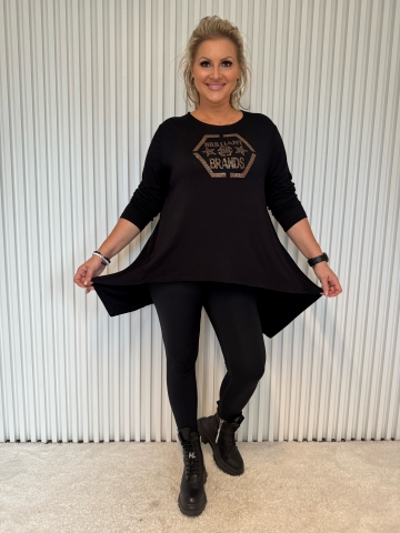 Dámská tunika značky Paparazzi Fashion v hnědé a černé barvě