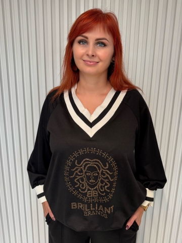 Dámská luxusní černá souprava Rita značky Paparazzi Fashion