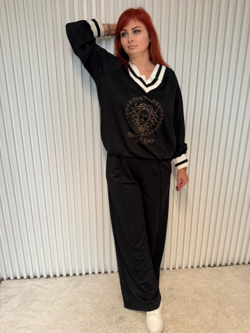 Dámská luxusní černá souprava Rita značky Paparazzi Fashion