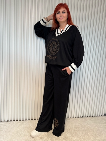 Dámská luxusní černá souprava Rita značky Paparazzi Fashion