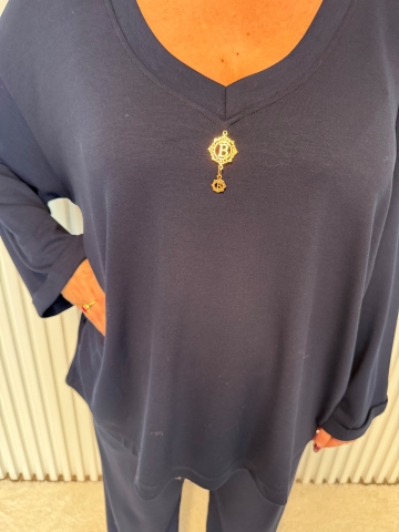 Dámský oversize modrý komplet Ada značky Paparazzi Fashion