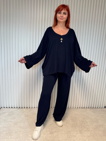 Dámský oversize modrý komplet Ada značky Paparazzi Fashion