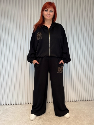 Dámská luxusní černá souprava Diamo značky Paparazzi Fashion