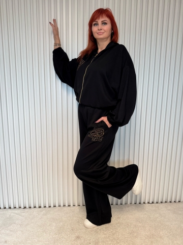 Dámská luxusní černá souprava Diamo značky Paparazzi Fashion