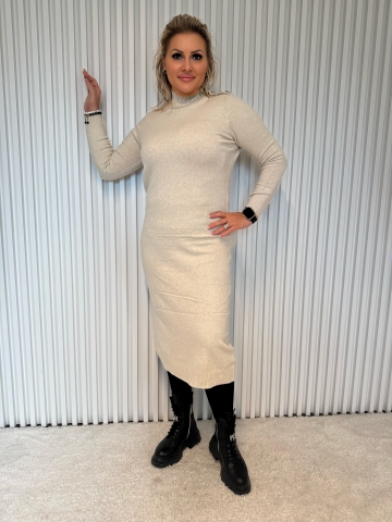 Dámské dlouhé úpletové šaty Reha v různých barvách