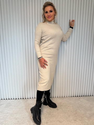 Dámské dlouhé úpletové šaty Reha v různých barvách