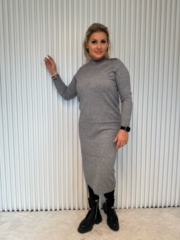 Dámské dlouhé úpletové šaty Reha v různých barvách