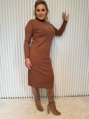 Dámské dlouhé úpletové šaty Reha v různých barvách