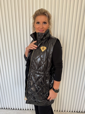 Dámská luxusní vesta Gina v černé barvě značky Lola Bianka