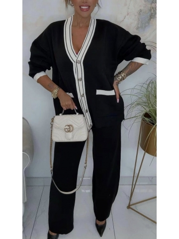 Dámský úpletový černý komplet Terry značky Lola Bianka