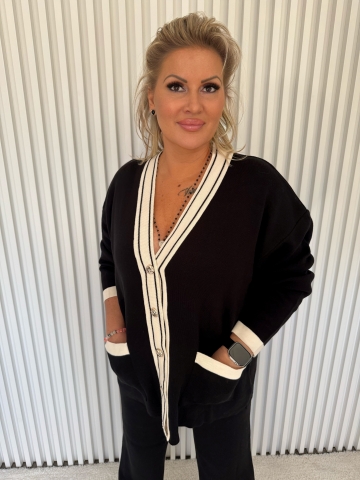 Dámský úpletový černý komplet Terry značky Lola Bianka