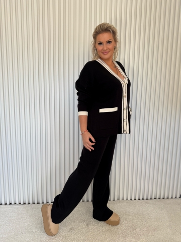 Dámský úpletový černý komplet Terry značky Lola Bianka