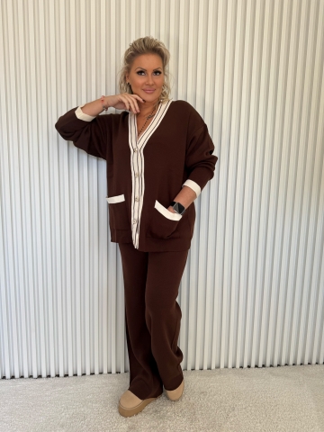 Dámský úpletový hnědý komplet Terry značky Lola Bianka