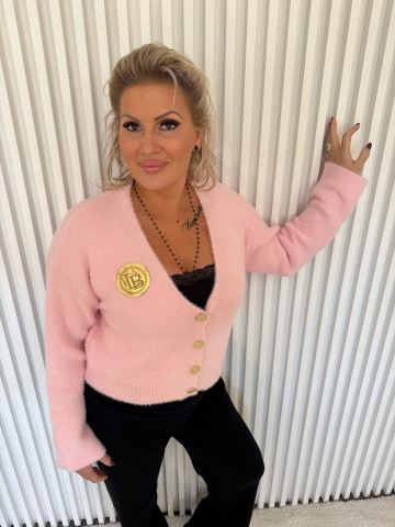 Dámský luxusní krátký růžový svetr Jemča značky Lola Bianka