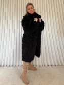 Dámský černý dlouhý oversize kožich Selena