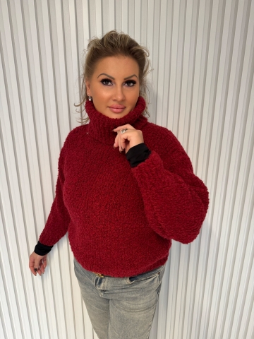 Dámský luxusní bordo rolák Bebe