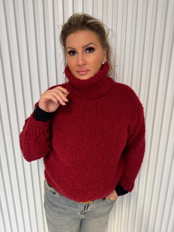 Dámský luxusní bordo rolák Bebe