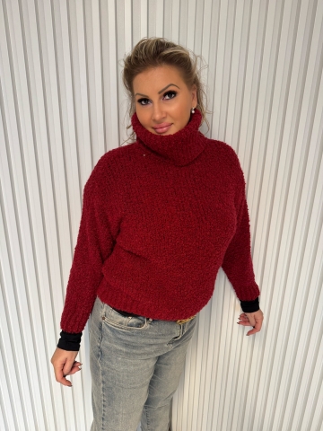 Dámský luxusní bordo rolák Bebe