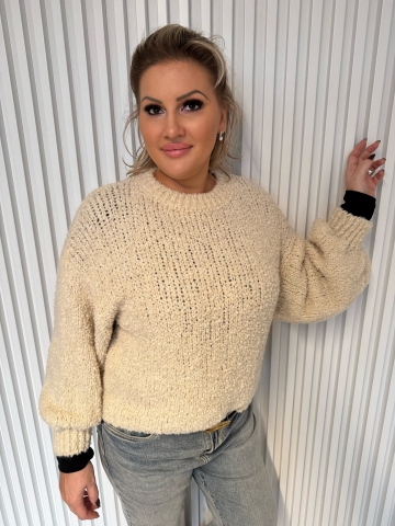 Dámský luxusní světle béžový svetr Bibi