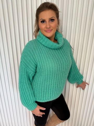 Dámský tyrkysový rolák Jana