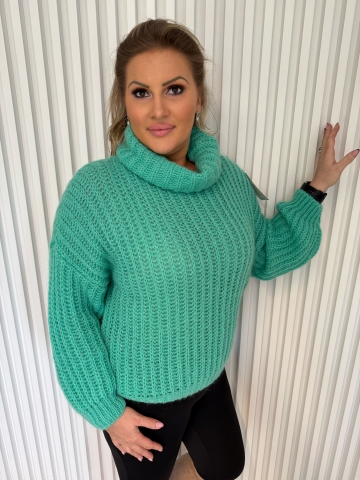 Dámský tyrkysový rolák Jana