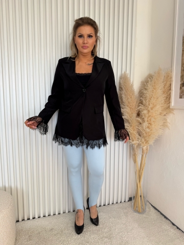 Dámské elegantní legíny kaliopky Pedro v modré barvě na pásek pod chodidlem