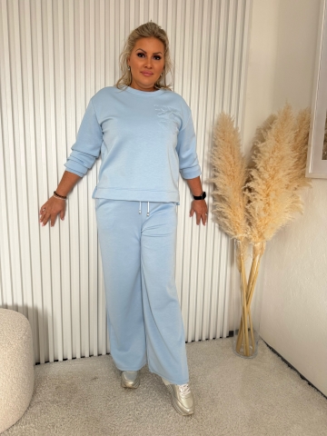 Dámský sportovní modrý komplet Dora mikiny a kalhot