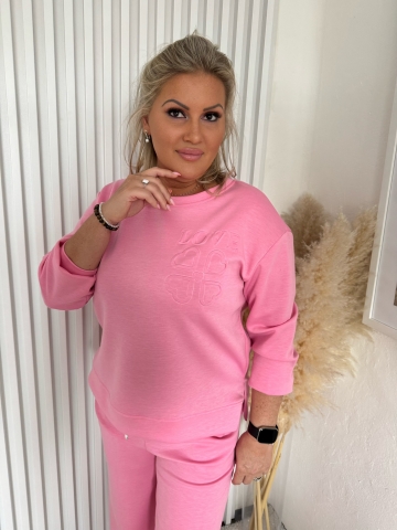Dámský sportovní růžový komplet Dora mikiny a kalhot