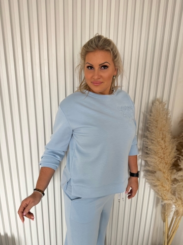 Dámský sportovní modrý komplet Dora mikiny a kalhot