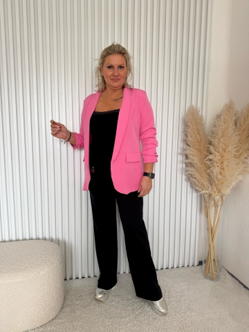 Dámské elegantní tmavě růžové sako Kopretina