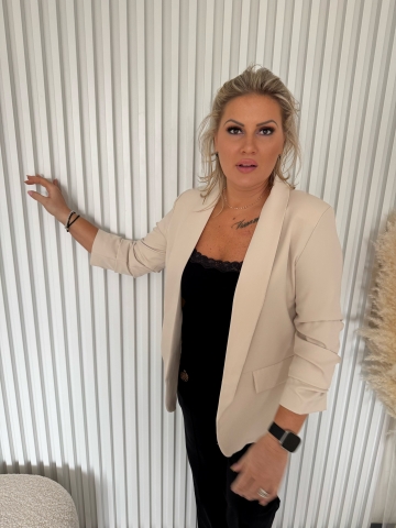 Dámské elegantní béžové sako Kopretina