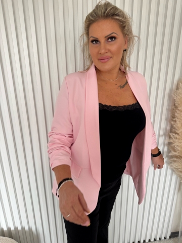Dámské elegantní světle růžové sako Kopretina