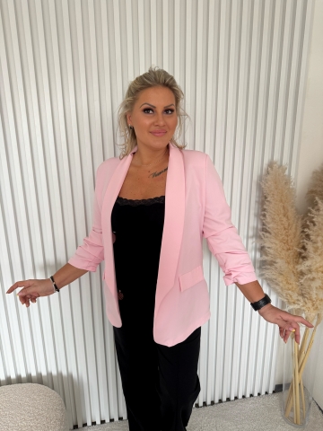 Dámské elegantní světle růžové sako Kopretina