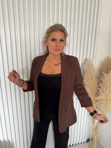 Dámské elegantní hnědé sako Kopretina