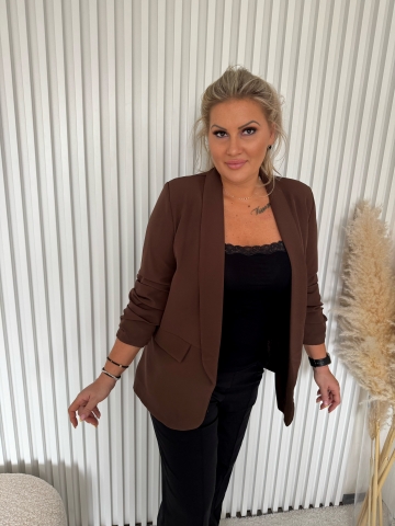 Dámské elegantní hnědé sako Kopretina