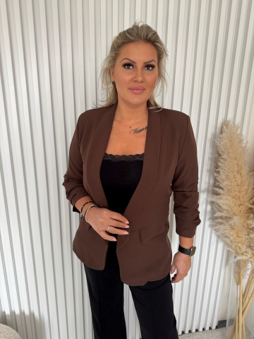 Dámské elegantní hnědé sako Kopretina