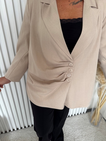 Dámské elegantní smetanové  sako Sun pro baculky