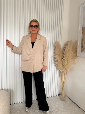 Dámské elegantní smetanové  sako Sun pro baculky