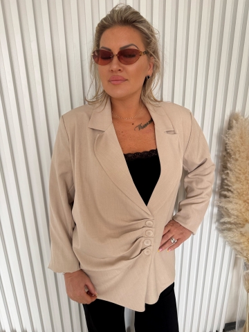 Dámské elegantní smetanové  sako Sun pro baculky