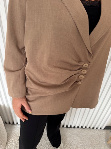 Dámské elegantní světle hnědá  sako Sun pro baculky