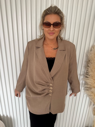 Dámské elegantní světle hnědá  sako Sun pro baculky