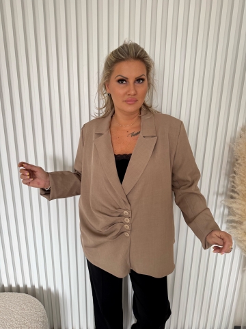 Dámské elegantní světle hnědá  sako Sun pro baculky