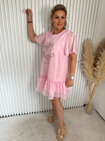 Dámské letní šaty Santorino v růžové barvě značky Paparazzi Fashion