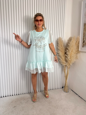 Dámské letní šaty Santorino v mint barvě značky Paparazzi Fashion