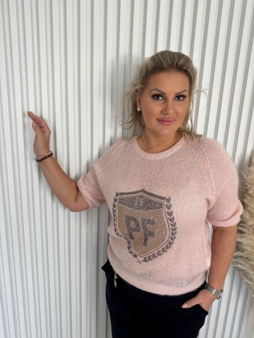 Dámský růžový mohérový svetřík Lima Paparazzi Fashion