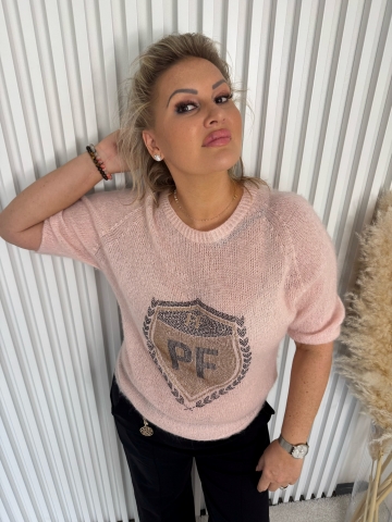 Dámský růžový mohérový svetřík Lima Paparazzi Fashion