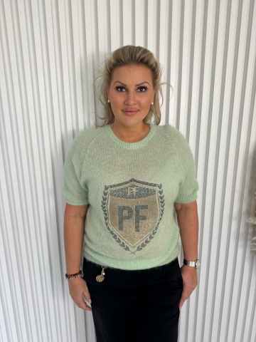 Dámský mint mohérový svetřík Lima Paparazzi Fashion