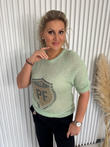Dámský mint mohérový svetřík Lima Paparazzi Fashion