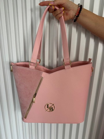 Dámská růžová kabelka Bravo značky Laura Biaggi