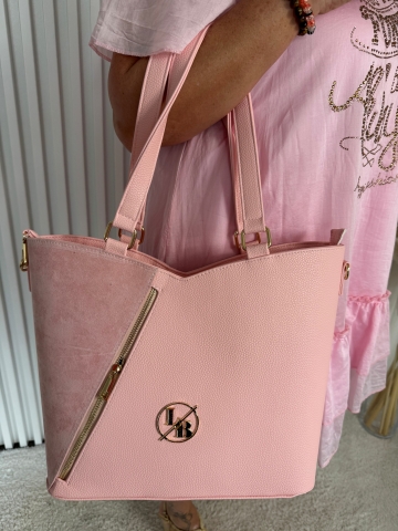 Dámská růžová kabelka Bravo značky Laura Biaggi